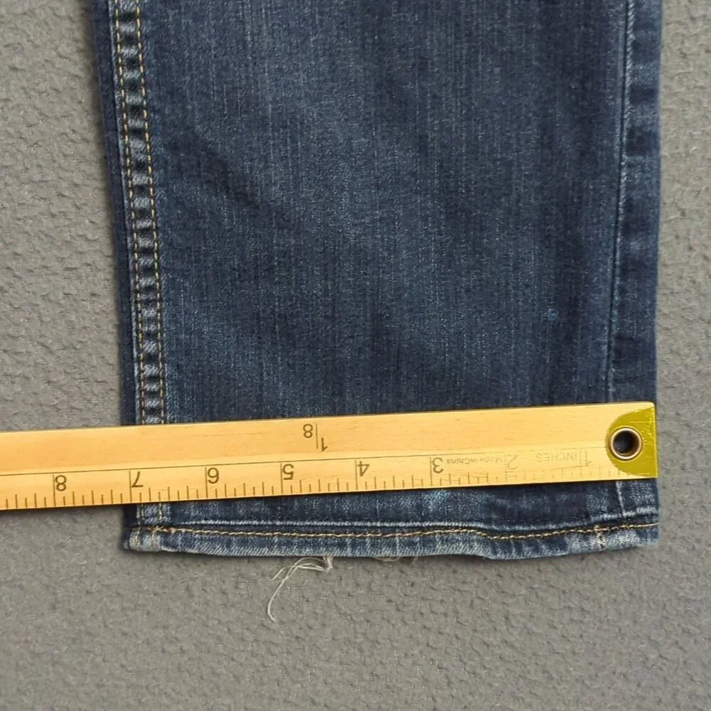 BKE Jeans Men's 32L Fits 32x29 Blue Asher Straight Stretch Denim Hemmed